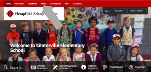 News on school page