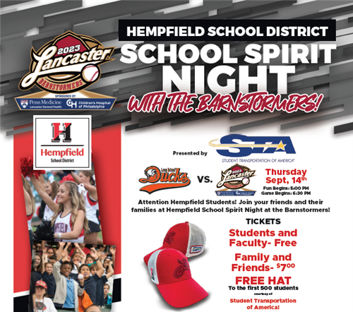 HSD spirit night flyer
